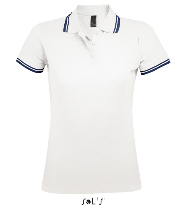 Sols Pasadena Ženska majica sa kragnom vel. M White/Navy 00578