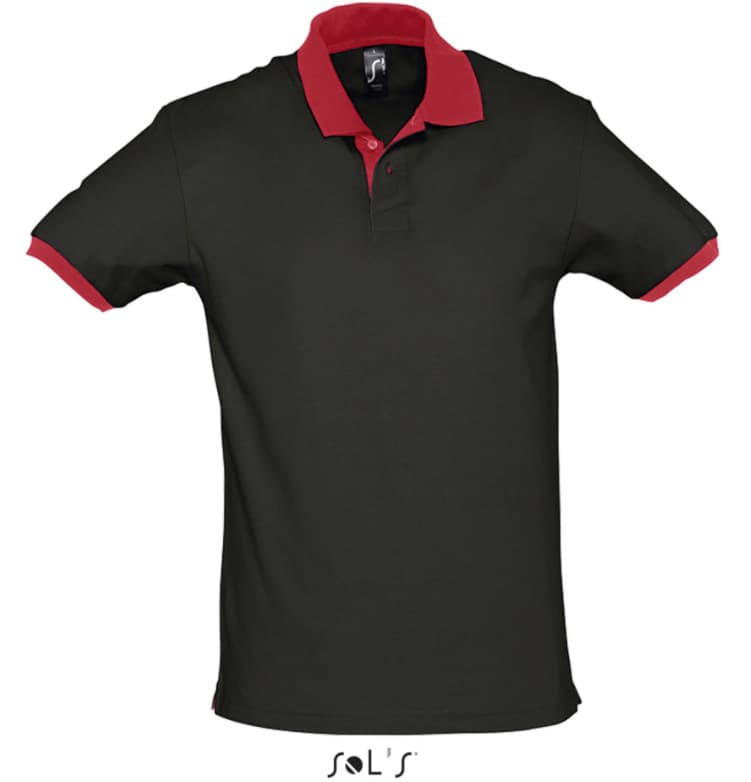 Muška majica sa kragnom veličina L Sols Prince Black/Red 11369