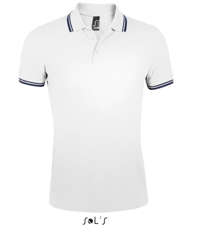 Polo majica za muškarce veličina S Sols Pasadena White/Navy 00577