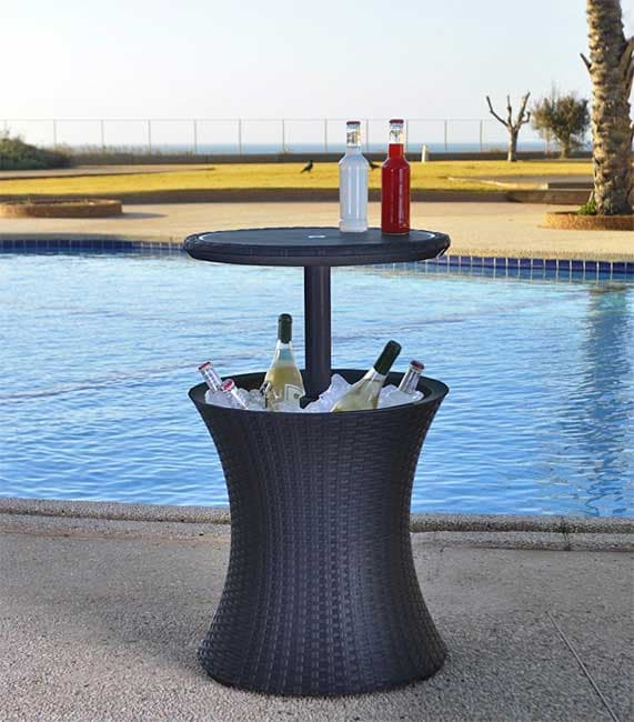 Barski sto sa komorom za led Curver Keter Cool Bar Rattan Anthracite