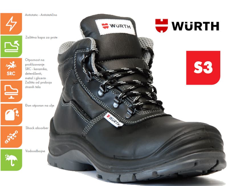 Wurth Bezbednosne cipele Poluks duboke S3 vel. 43