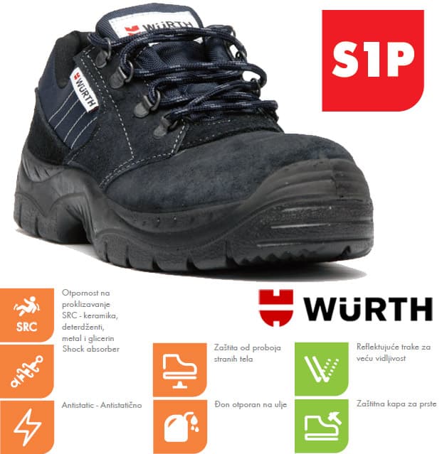 Wurth Bezbednosne cipele Monza S1P plitke vel. 39