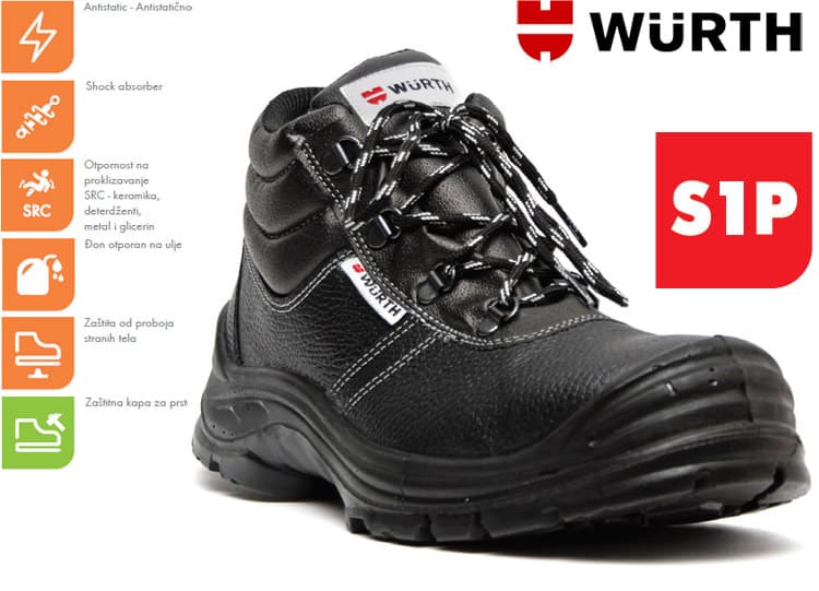 Wurth Bezbednosne cipele Pegazus S1P duboke vel. 38
