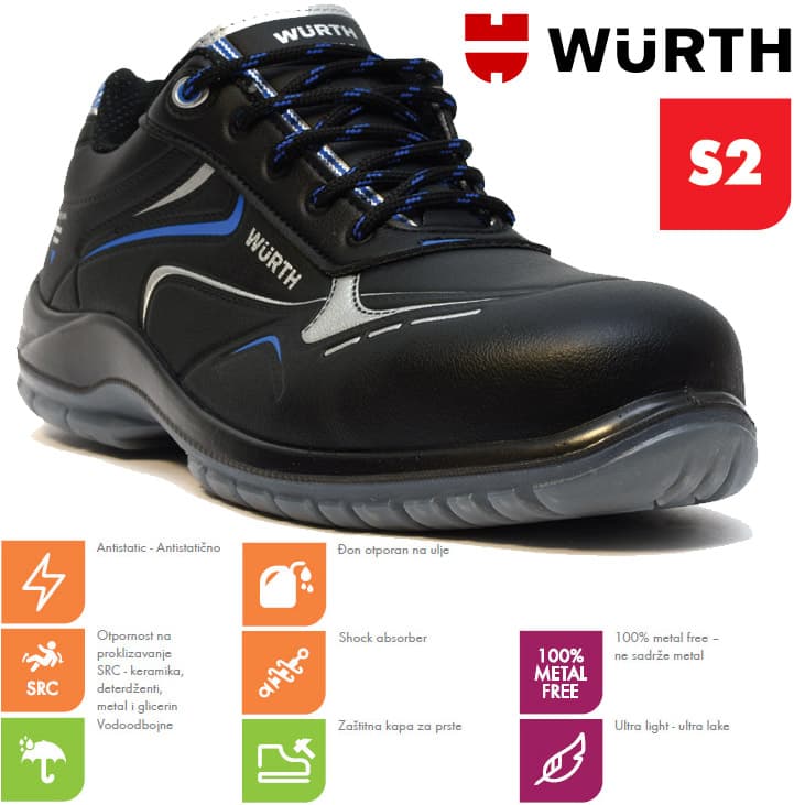 Wurth Bezbednosne cipele Mistral S2 Plitke vel. 45
