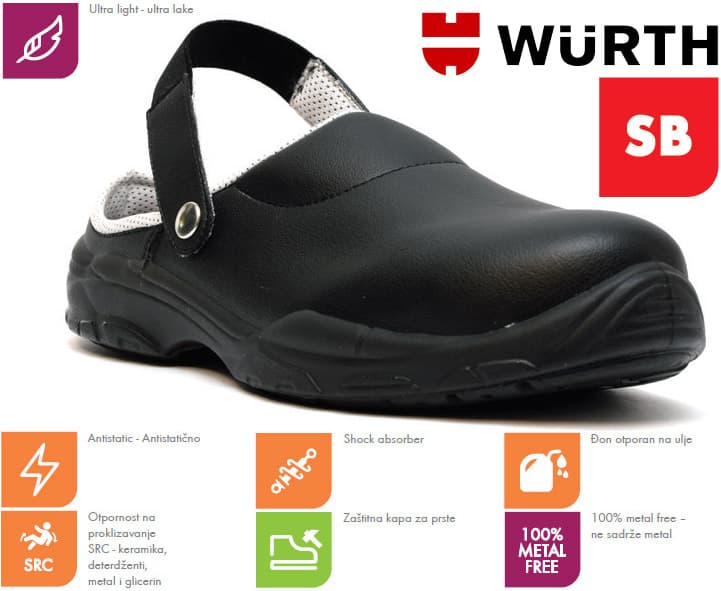 Wurth Bezbednosna obuća Selago SB crne vel. 43