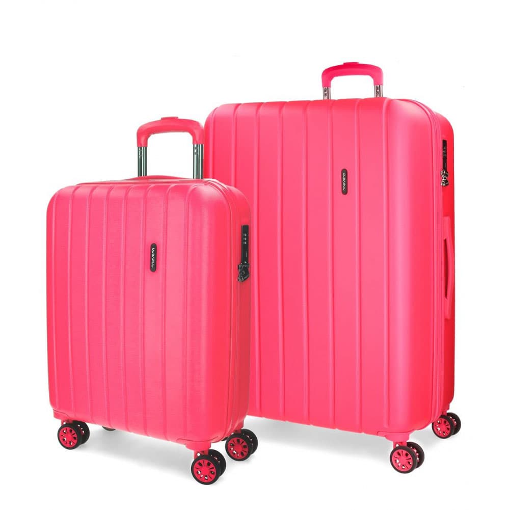 Movom Komplet tvrdih kofera 55cm i 65cm Wood Fuchsia 53195