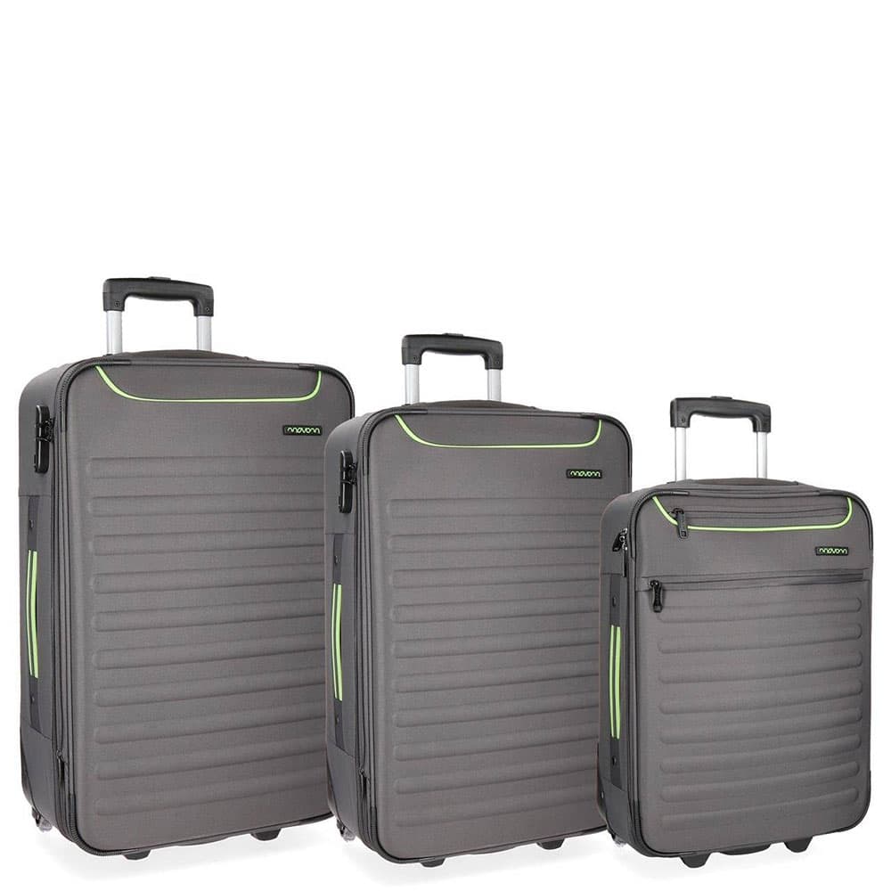 Movom Roll Road Komplet tri kofera 55 - 65 - 75cm Nairobi Grey 53294