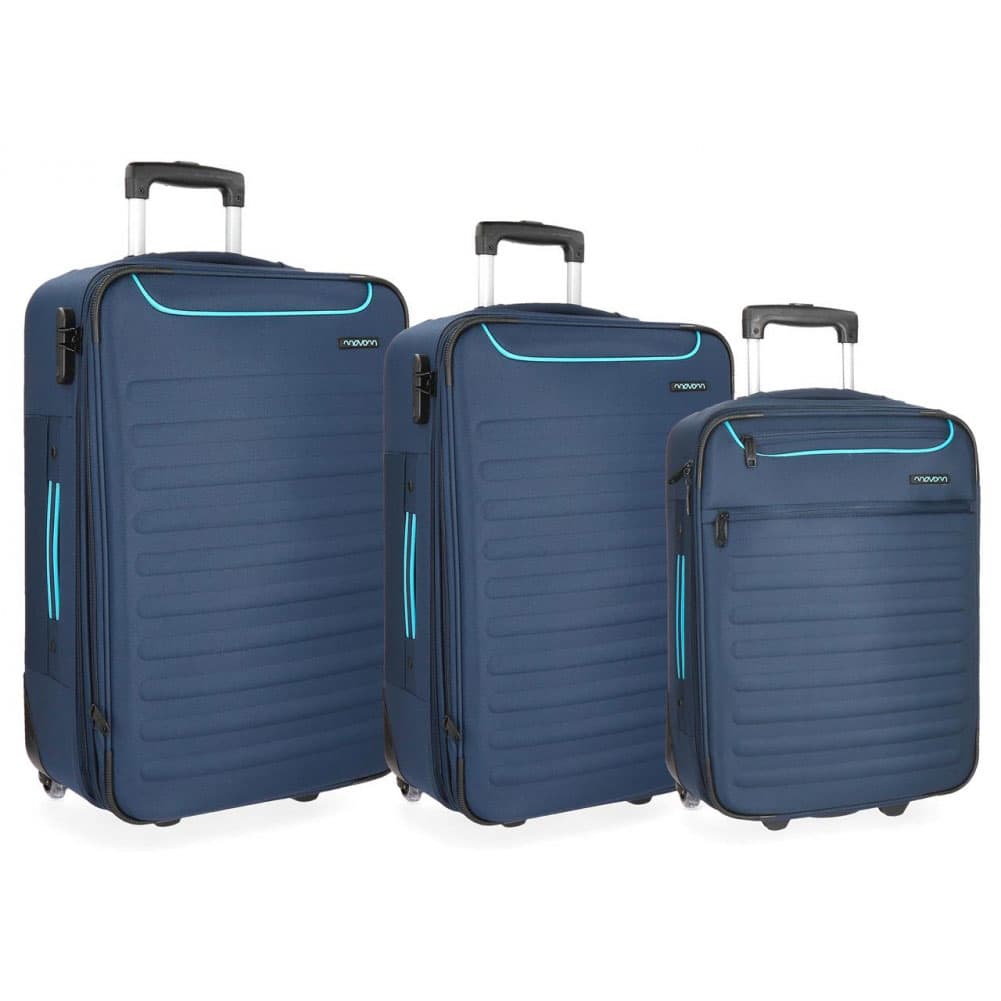 Movom Roll Road Komplet tri kofera 55 - 65 - 75cm Nairobi Blue 53294