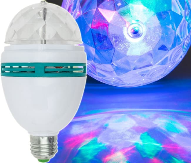 Rotirajuća Light Show sijalica u boji E27