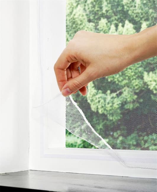 Zaštitna mreža protiv insekata sa čičak trakom 130x150 Bela