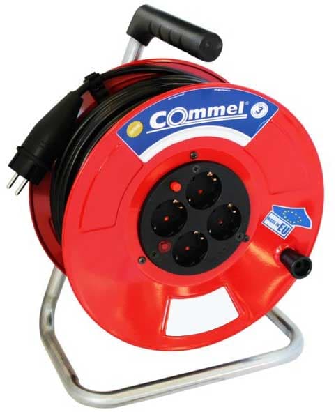 Commel Produžni kabl na metalnoj motalici monofazni 50m C0907