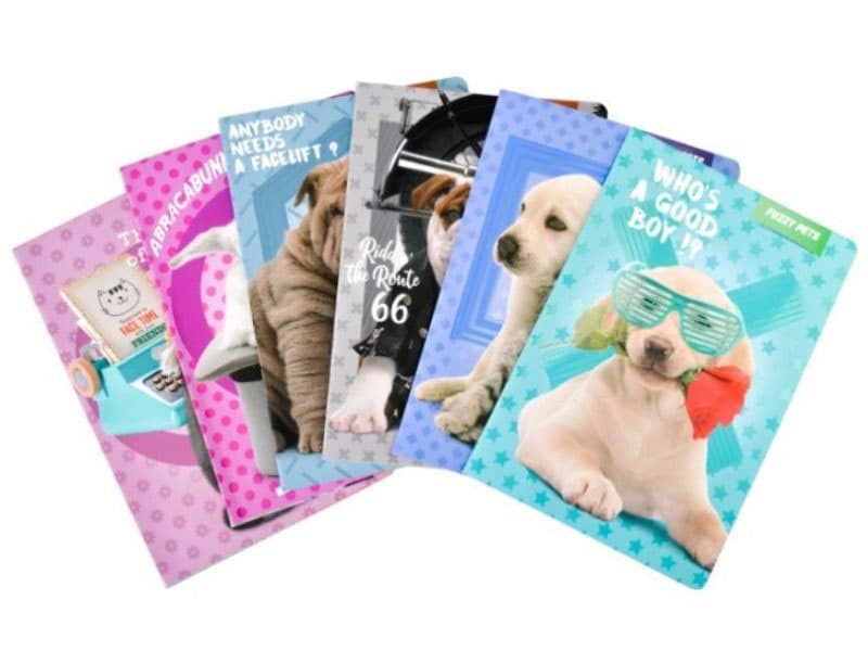 A5 Sveske na uske i široke linije - pakovanje 10 komada Fuzzy Pets
