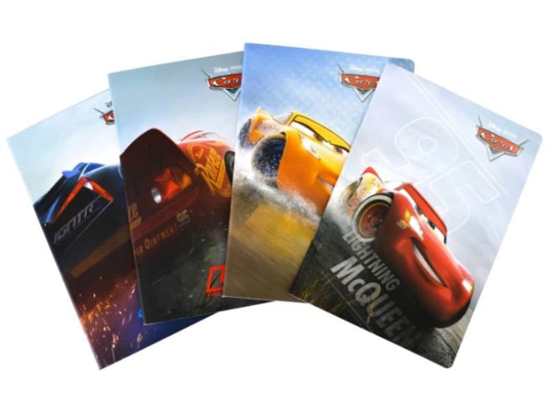 Male sveske na uske i široke linije 10 komada - Disney Cars