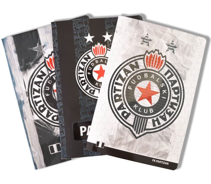 Male sveske u široke linije 10 komada - FK Partizan