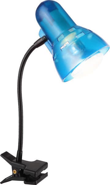 Stona lampa Globo Clip akril plava