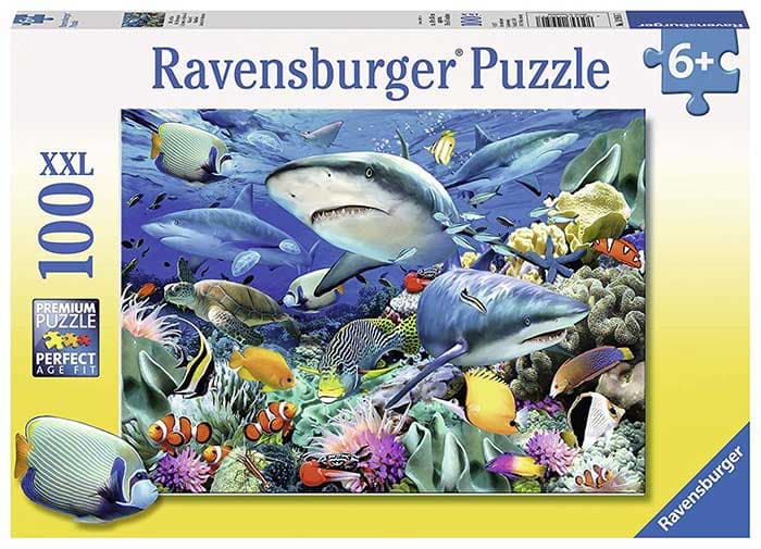 Ravensburger Slagalica 100 delova - Ajkule na morskom grebenu 10951