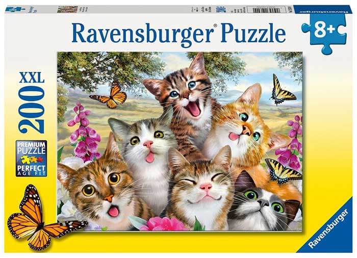 Puzzle 200 delova - Mačke Selfie - Ravensburger 12620
