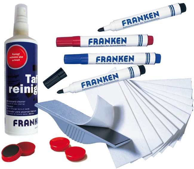 Franken Set za belu tablu Markeri, magneti, sprej i brisač 09WE50