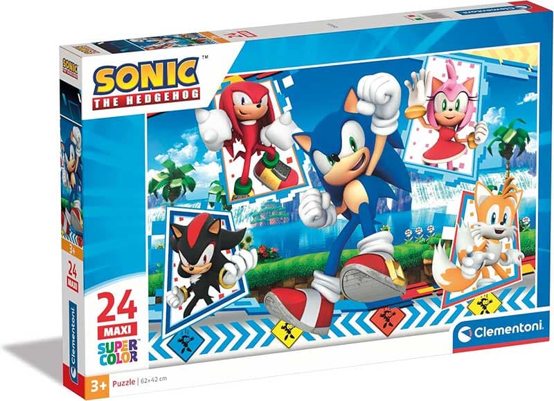 Puzzle slagalice za decu 24 maxi dela Sonic The Hedgehog Clementoni 28526