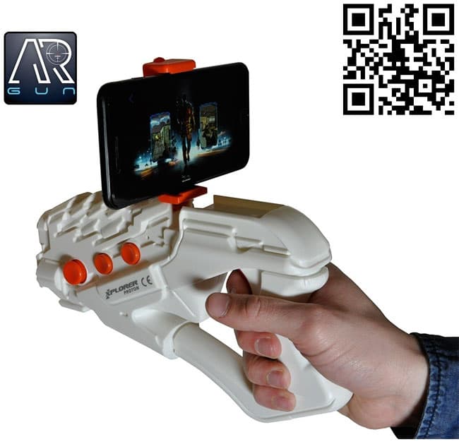Pištolj - Konzola za igrice na Android i iOS uređajima AR gun Proton White 6869