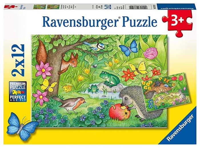 Ravensburger Puzzle 2x12 Životinje iz naše bašte 07610