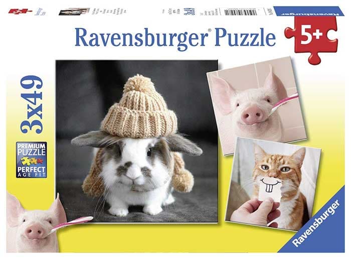 Ravensburger Puzle 3x49 Smešni portreti ljubimaca 08028