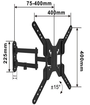 Alpha Long Arm Zidni nosač za televizor 17-55 inča 024333
