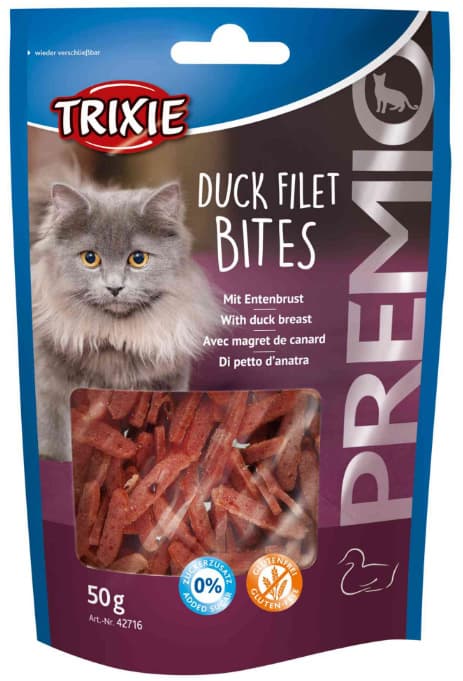 TRIXIE Hrana za mačke PREMIO Pačeći fileti Duck Filet Bites 50gr