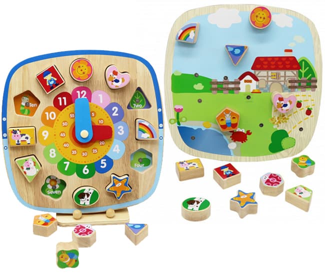 Pino Toys Edukativni sat sa elementima za uklapanje 8644