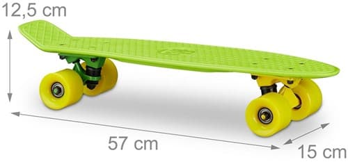 Skejtbord Relaxdays Zeleni 57cm 10022271G