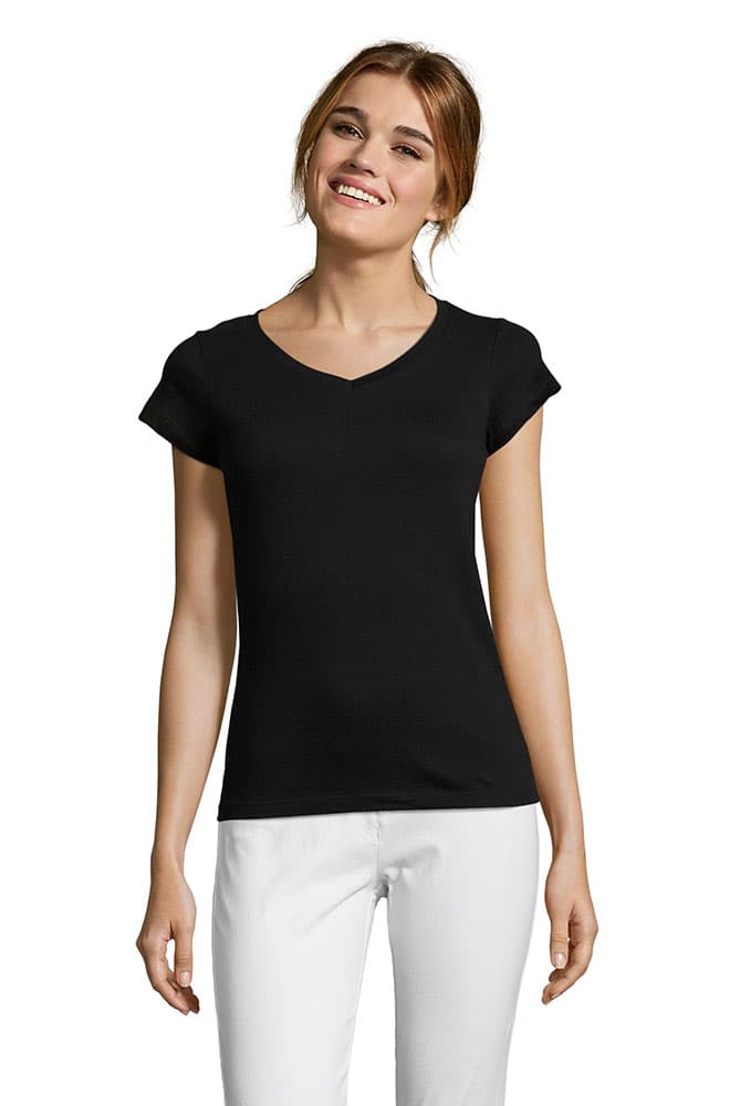 Sols Ženska majica V izrez Moon Black veličina S 11388