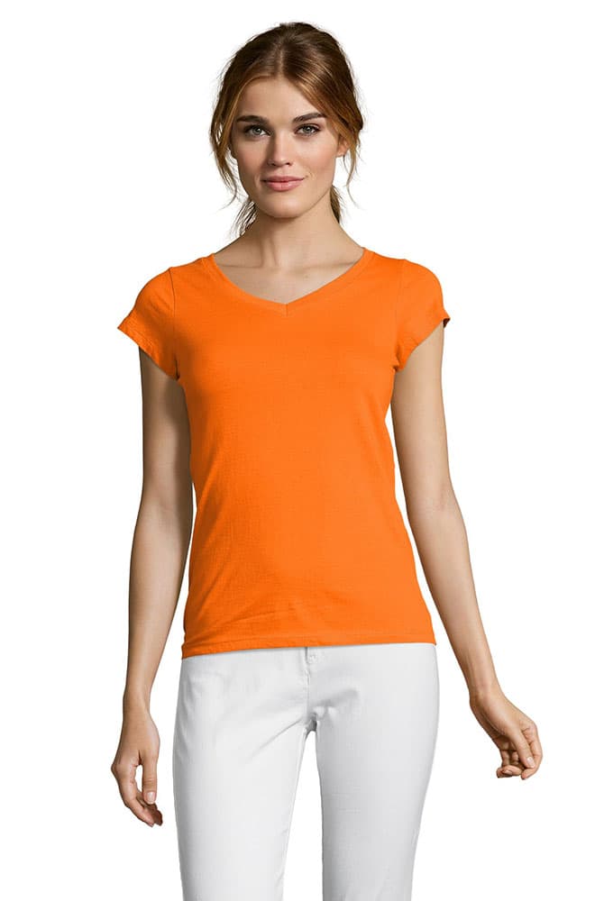 Sols Ženska majica V izrez Moon Orange veličina XL 11388
