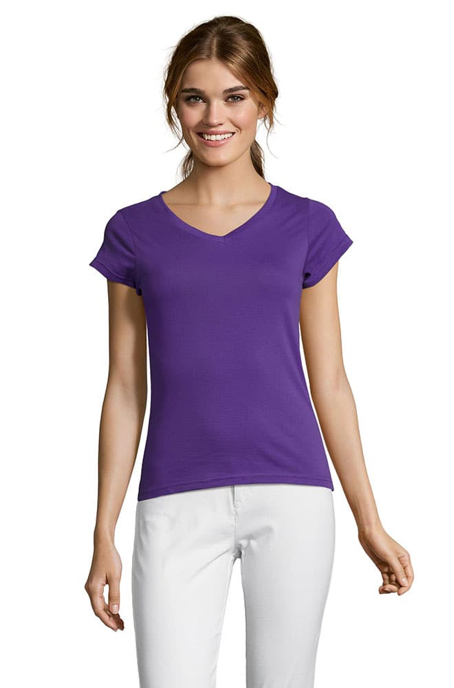Sols Ženska majica V izrez Moon Purple veličina XL 11388