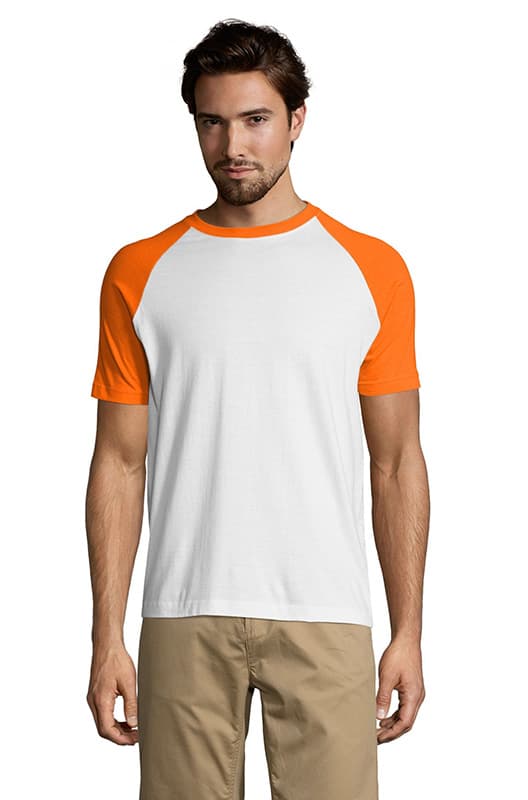 Sols Muška majica Funky white/orange veličina L 11190