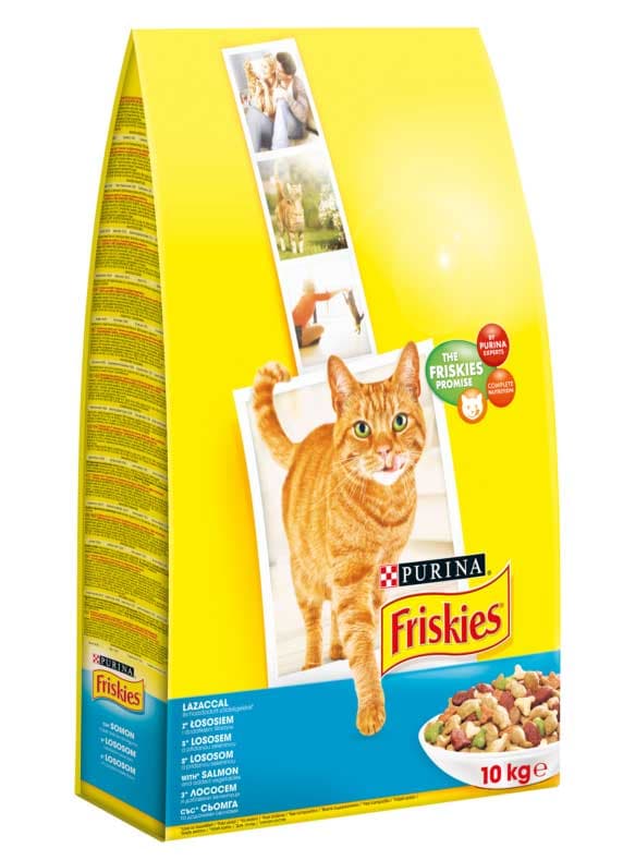 Friskies Hrana za mačke - losos i povrće - 10kg