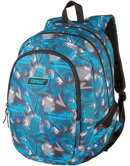 TARGET 3 ZIP - Ranac za školu DUEL Abstract Blue 26298