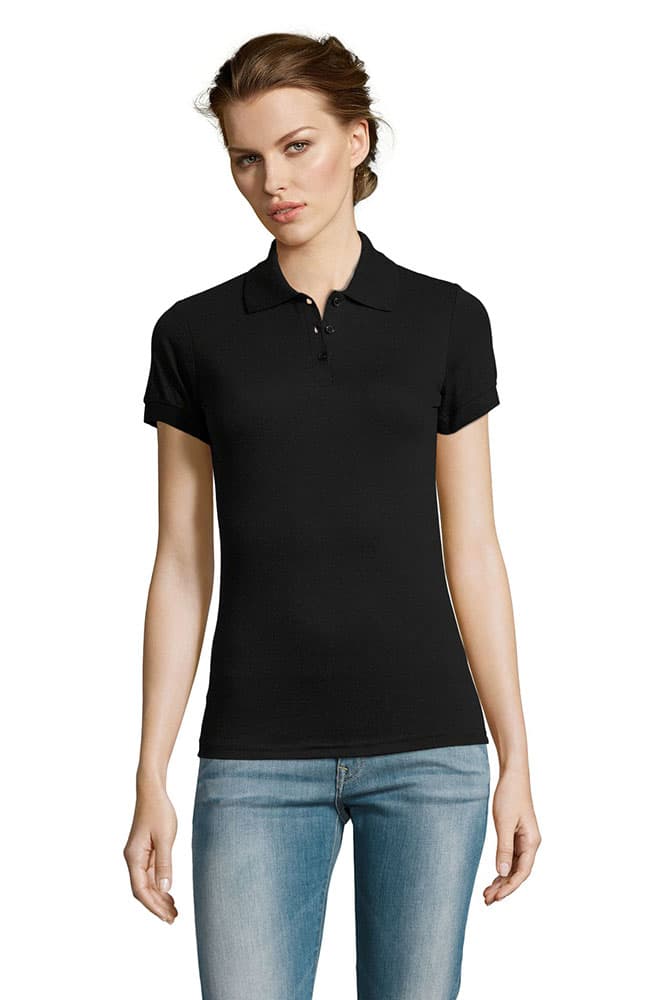 Sols Ženska polo majca Prime Black veličina M 00573