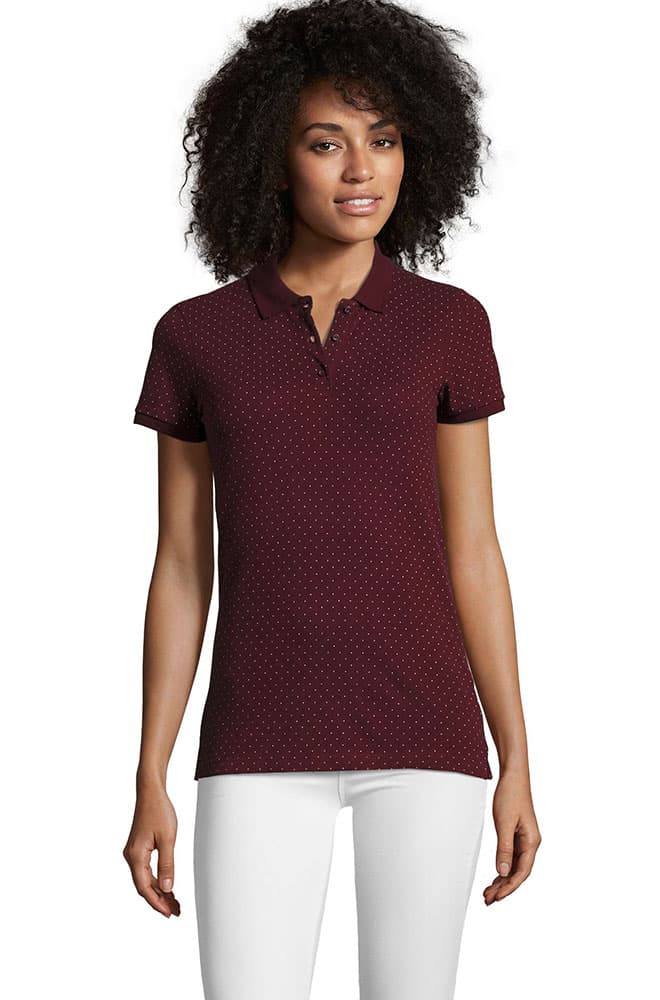 Ženska majica sa kragnom Brandy Burgundy veličina L Sols 01707