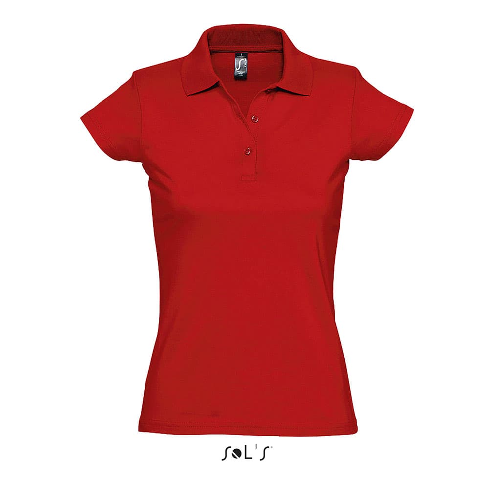 Sols Ženska pamučna polo majica Prescott Red veličina S 11376