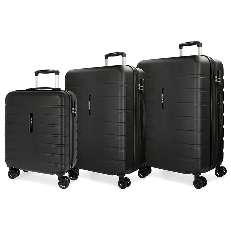 Koferi Movom Turbo Black Set 55cm-69cm-79cm 58294