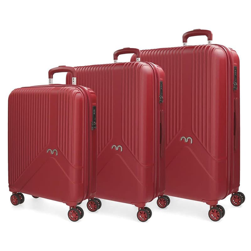 Koferi Movom Trendy Red Set 55cm-67cm-76cm 58194