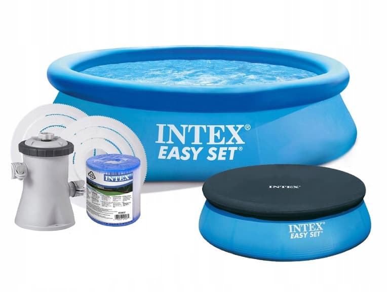 INTEX Bazen 244x76cm Komplet Sa Filterskom Pumpom i Pokrivačem