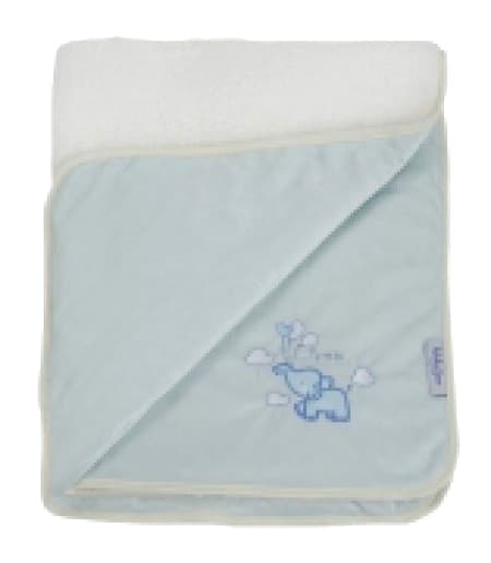 KIKKA BOO Ćebence za bebe LUXURY Coral FLEECE-SHERPA Blue Elephant 31103020033