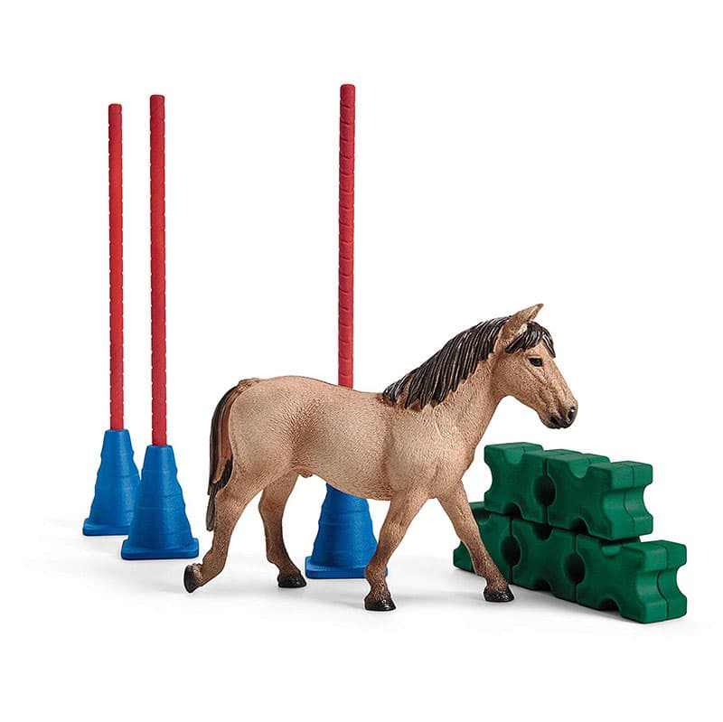 Schleich Figure Konji - Poni i slalom prepreke 42483