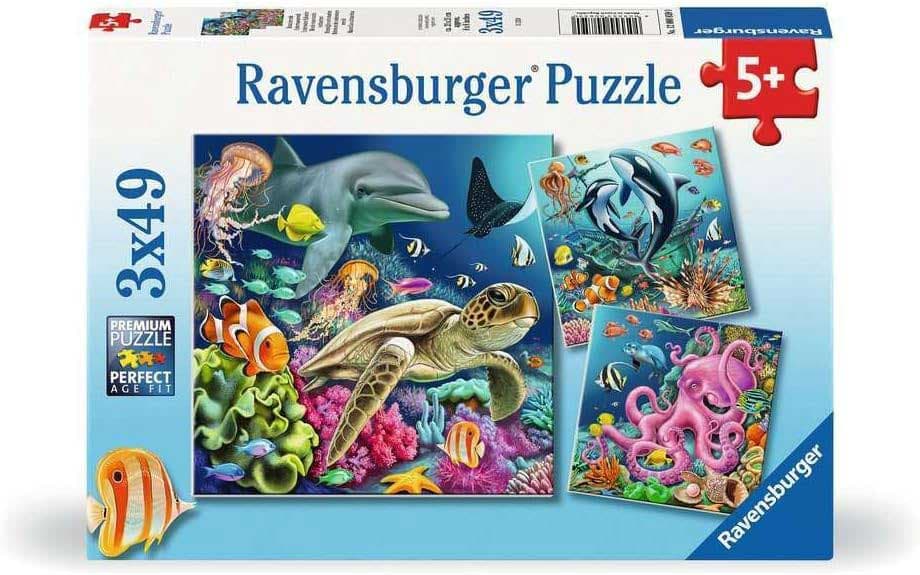 Puzzle slagalice za decu 3x49 delova Ispod površine mora Ravensburger 12000859