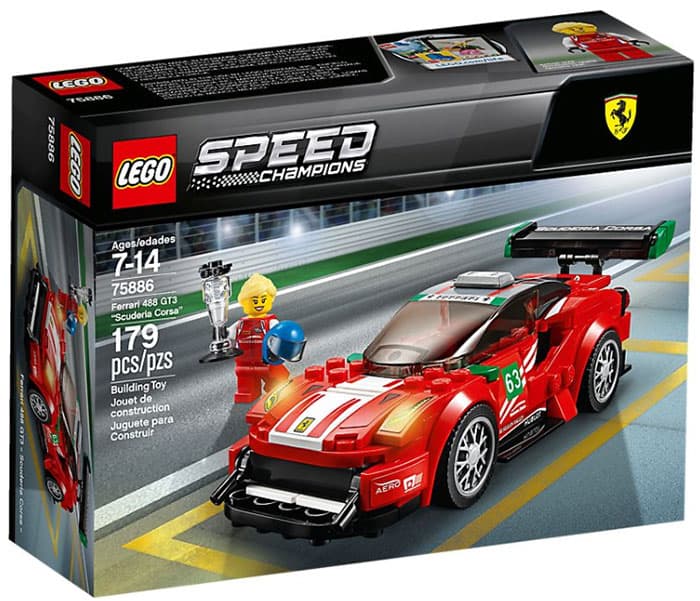 LEGO® Kocke Speed Champions - Ferrari 488 GT3 Scuderia Corsa 75886