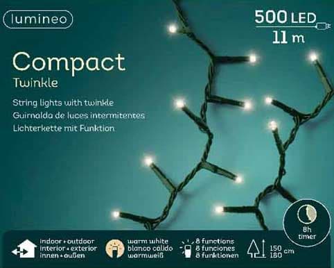 Lumineo Novogodišnje LED lampice za spoljnu i unutrašnju upotrebu 500 LED 11m 49.5348