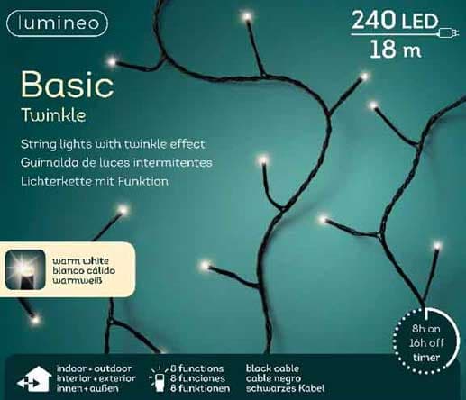 Lumineo Novogodišnje lampice za spoljnu i unutrašnju upotrebu 18m 240 LED 49.4166