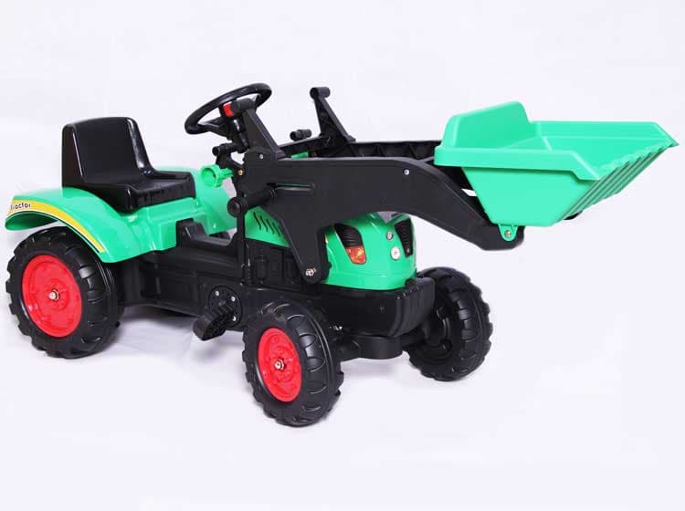 Dečiji Traktor na pedale sa utovarnom kašikom 03 Zeleni Go 1005