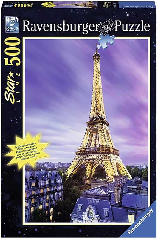 Ravensburger Puzzle 500 delova - Star Line - Ajfelov toranj noću 14898